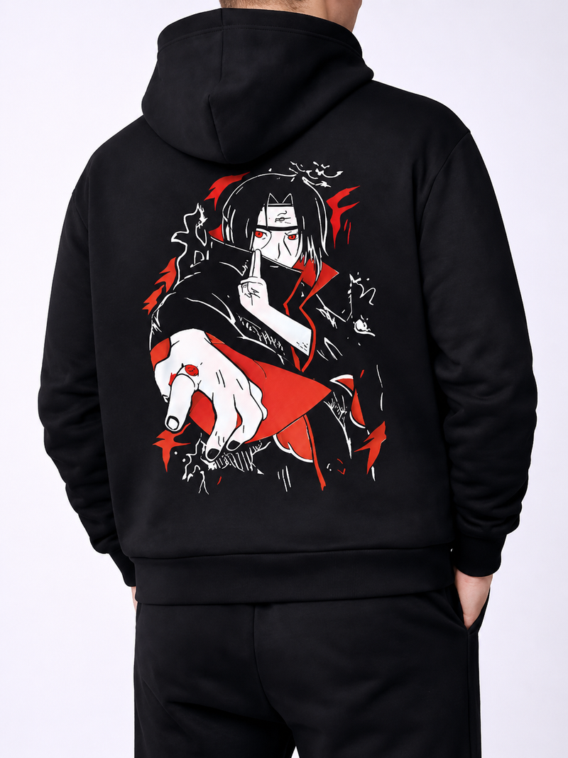 Crimson Red Raven Hoodie